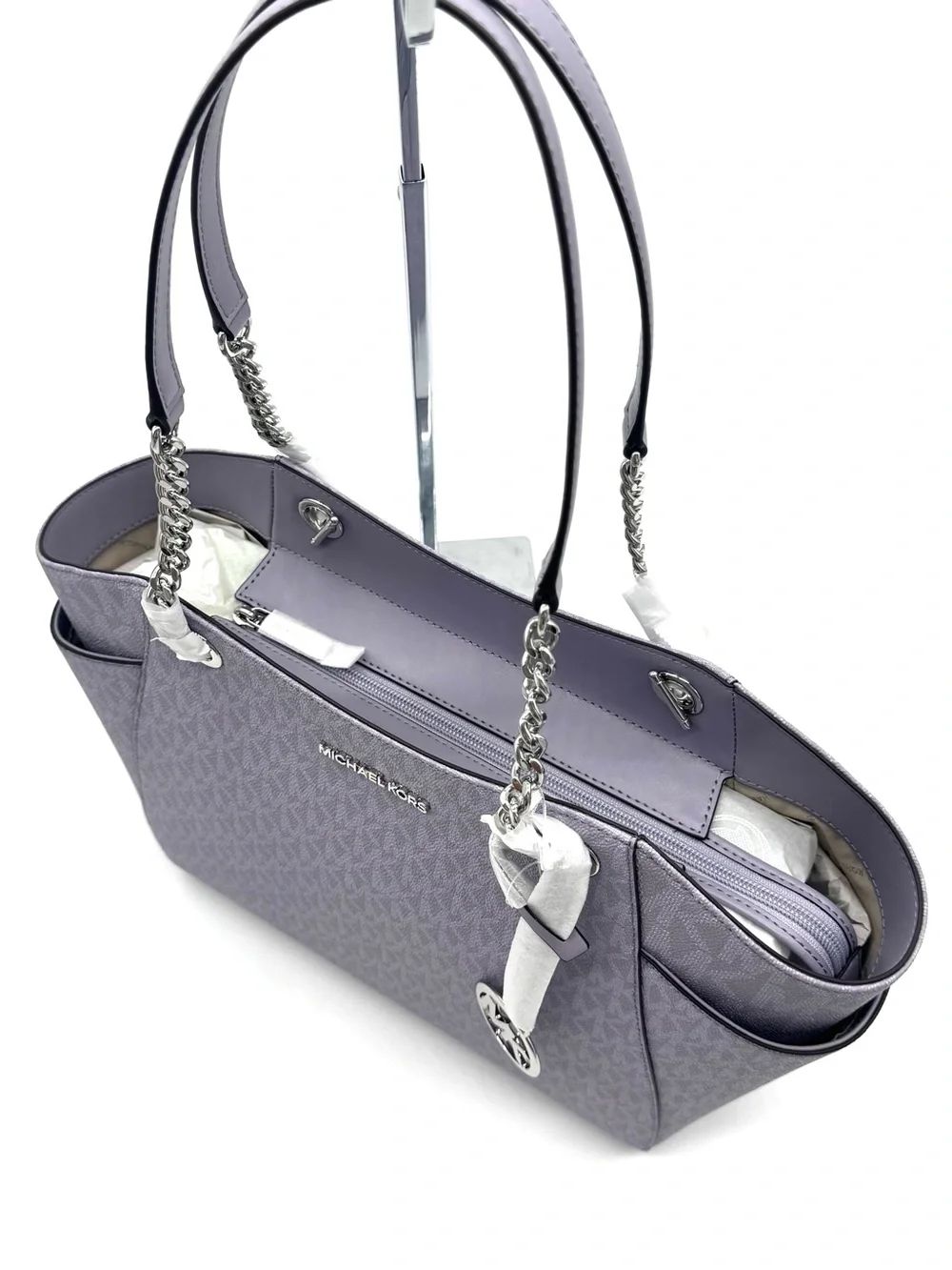 Michael Kors Jet Set Large Signature Logo Shoulder Bag - Lilac